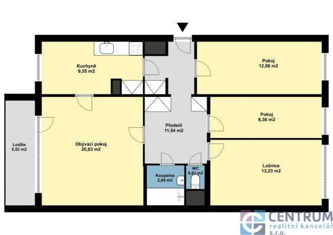 Pronájem bytu 4+1, Praha - Háje, Hekrova, 79 m2