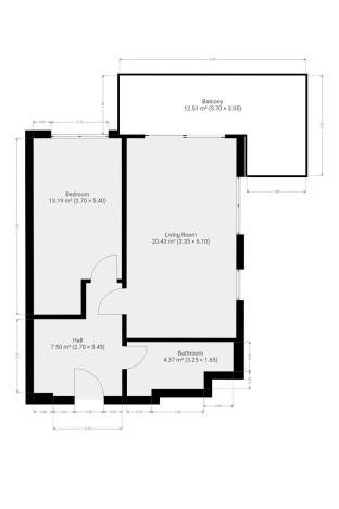 Pronájem bytu 2+kk, Praha - Modřany, Československého exilu, 50 m2