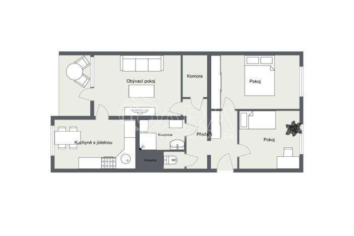 Pronájem bytu 3+1, Praha - Kobylisy, Střekovská, 64 m2
