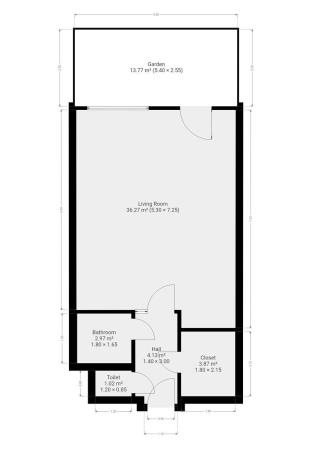 Pronájem bytu 1+kk, Praha - Prosek, Valečovská, 48 m2