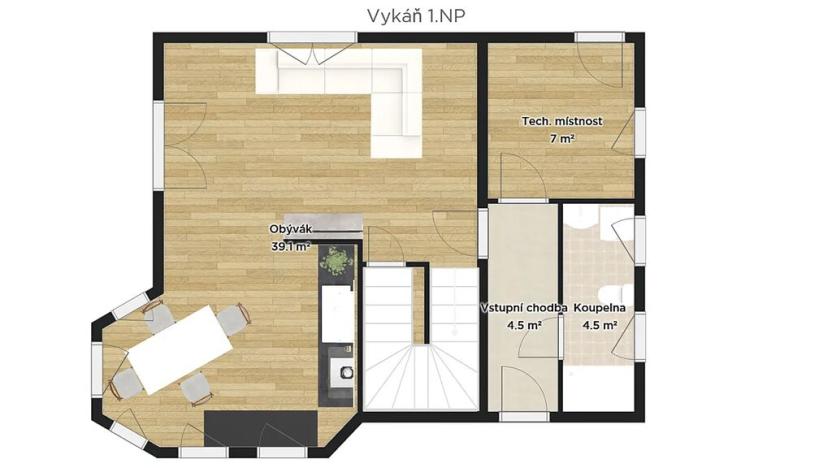 Prodej rodinného domu, Vykáň, 100 m2