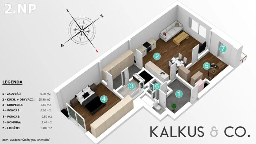 Pronájem bytu 3+kk, Hradec Králové, Smetanovo nábřeží, 75 m2