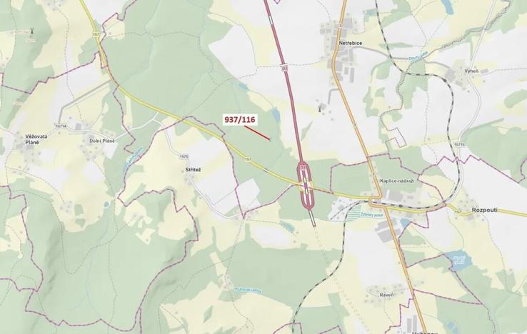 Dražba lesa, Netřebice, 295 m2