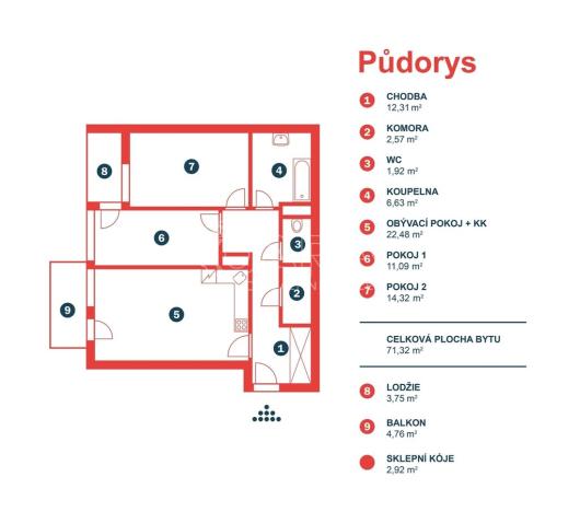 Pronájem bytu 3+kk, Praha - Uhříněves, Václava Trojana, 83 m2