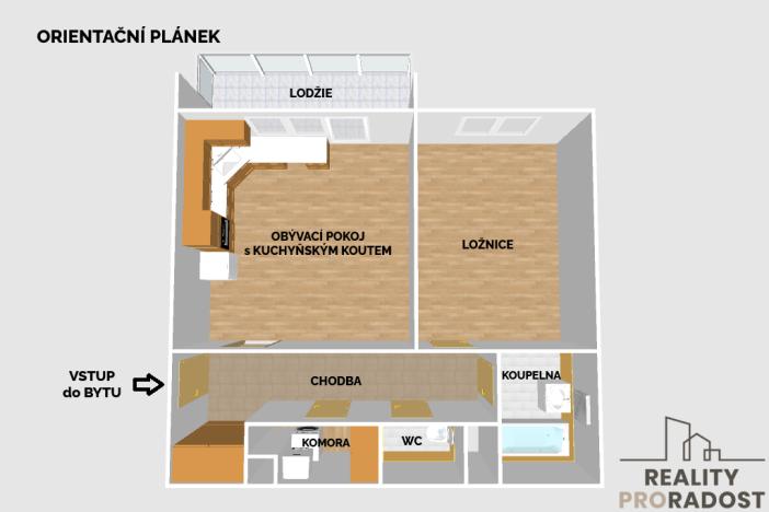 Pronájem bytu 2+kk, Olomouc, Novosadský dvůr, 51 m2