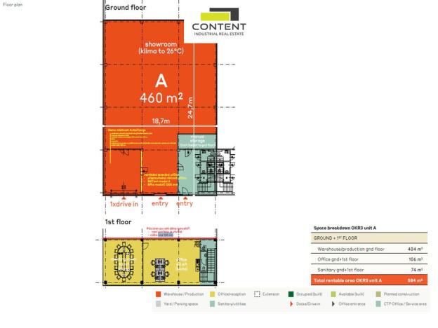 Pronájem výrobních prostor, Ostrava - Hrabová, Krmelínská, 460 m2