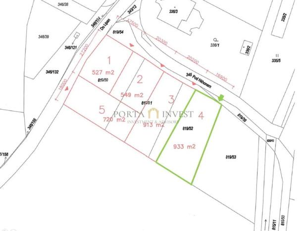 Prodej pozemku pro bydlení, Praha, Pod Náhonem, 933 m2