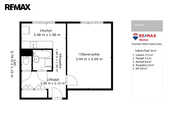 Prodej bytu 1+1, Karlovy Vary, Krymská, 28 m2