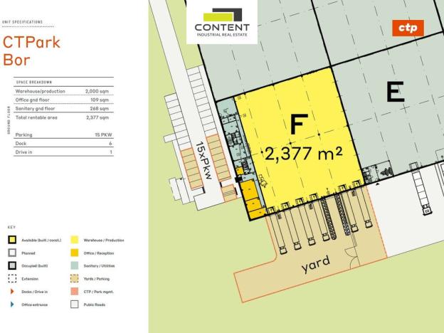 Pronájem výrobních prostor, Bor - Nová Hospoda, 2377 m2