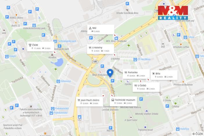 Pronájem bytu 1+kk, Brno - Královo Pole, Herčíkova, 29 m2