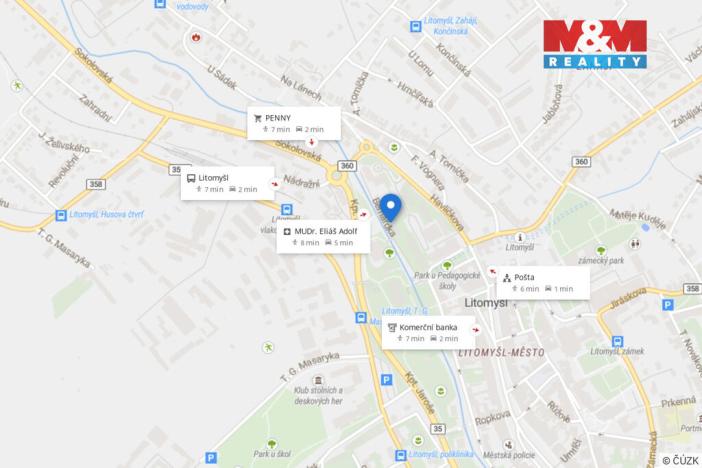 Pronájem bytu 1+1, Litomyšl - Litomyšl-Město, Komenského nám., 36 m2