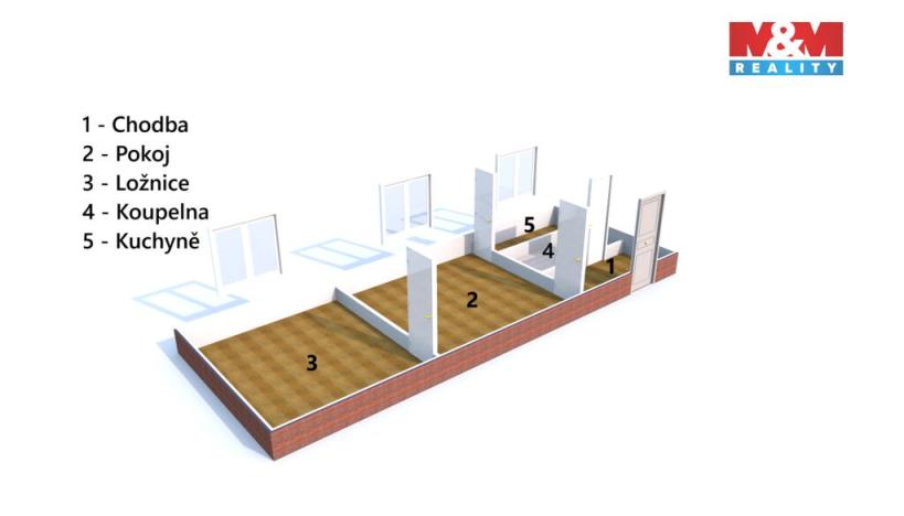 Prodej bytu 2+1, Vamberk, Jůnova, 57 m2