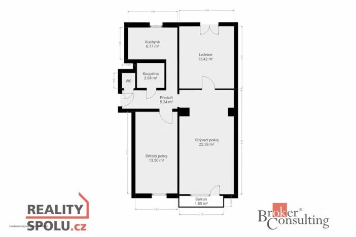 Prodej bytu 3+1, Plzeň - Jižní Předměstí, Alešova, 73 m2
