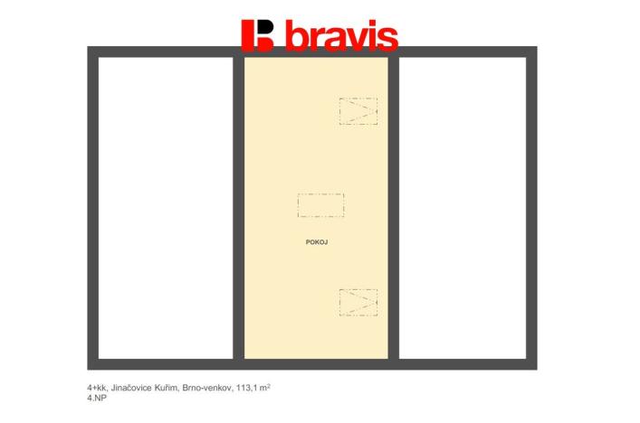 Prodej bytu 4+kk, Jinačovice, 113 m2