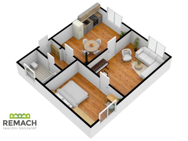 Pronájem bytu 2+kk, Kuks, 70 m2