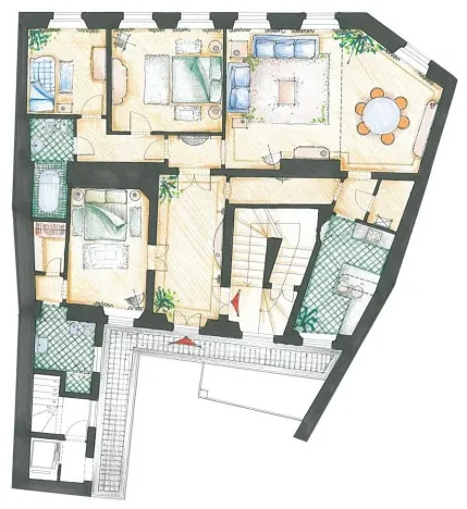 Pronájem bytu 4+1, Praha - Malá Strana, Vlašská, 187 m2