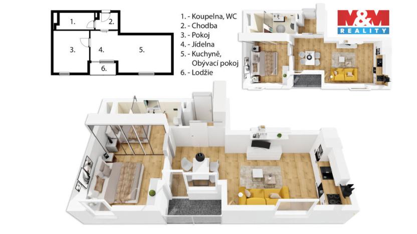 Prodej bytu 2+kk, Černý Důl, 42 m2