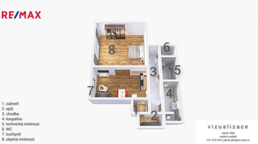 Pronájem bytu 2+kk, Zábřeh, Havlíčkova, 55 m2