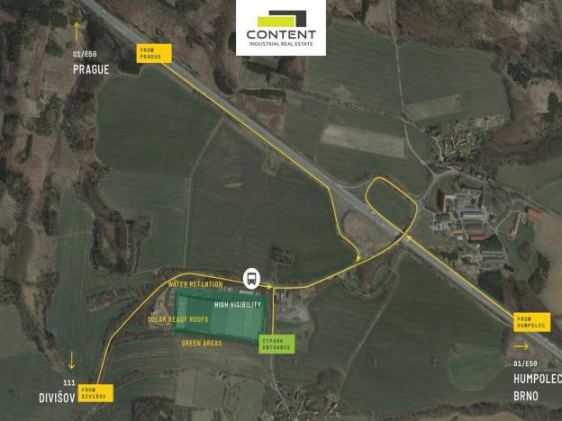 Pronájem výrobních prostor, Divišov - Měchnov, 7079 m2