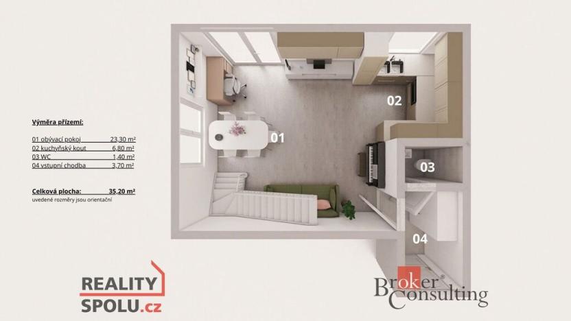 Prodej bytu 3+kk, Polerady, 77 m2