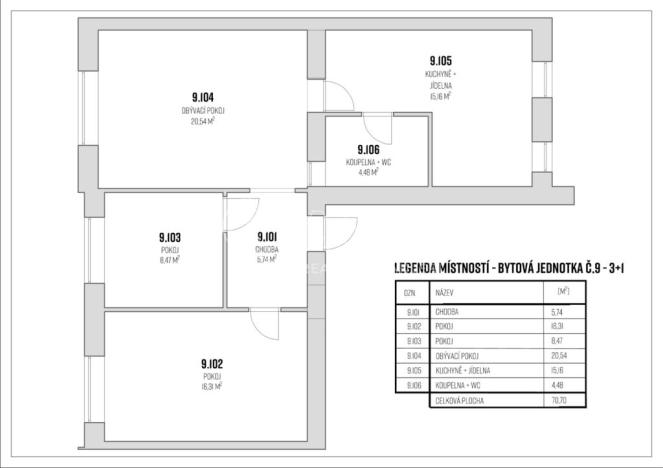 Prodej bytu 3+1, Brno - Královo Pole, Slovinská, 79 m2