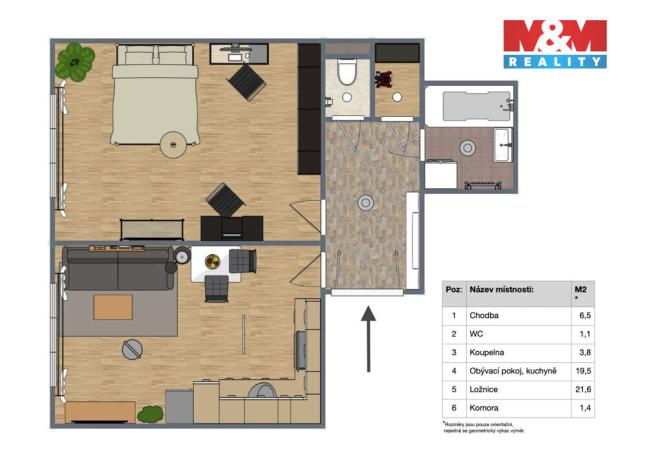 Prodej bytu 2+kk, Praha - Holešovice, Jirečkova, 52 m2
