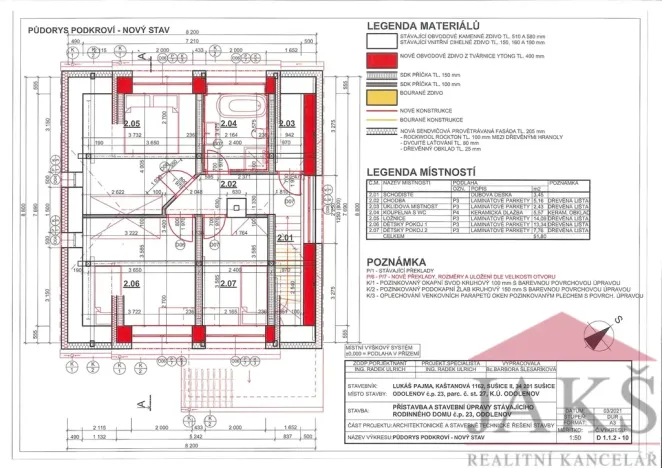 Prodej rodinného domu, Hrádek - Odolenov, 104 m2