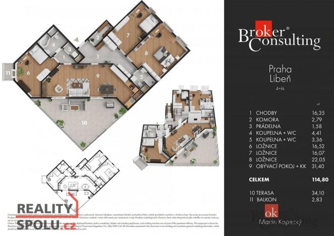 Prodej bytu 4+kk, Praha - Libeň, Kovanecká, 115 m2