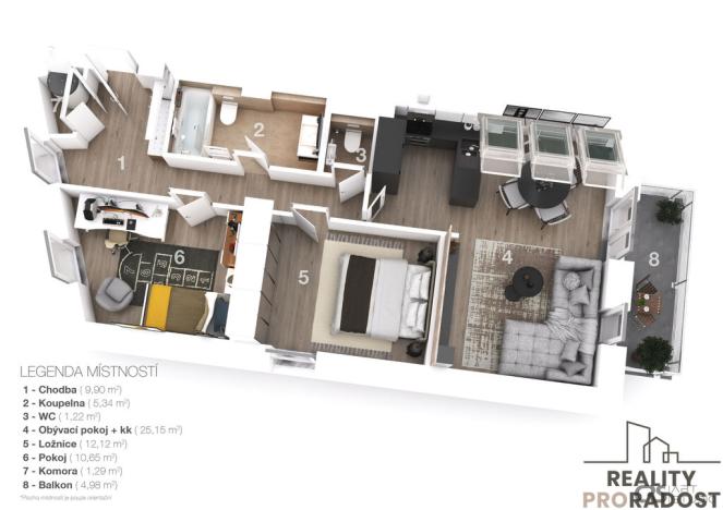 Prodej bytu 3+kk, Neratovice - Byškovice, Byškovická, 75 m2