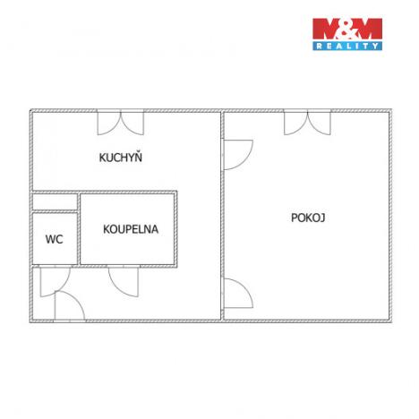 Pronájem bytu 1+1, Klášterec nad Ohří - Miřetice u Klášterce nad Ohří, Václava Řezáče, 39 m2