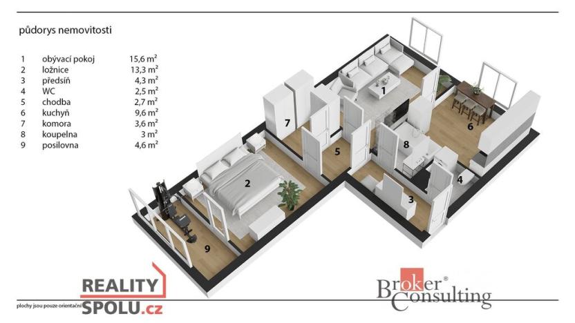 Pronájem bytu 2+1, Praha - Letňany, Vratimovská, 55 m2