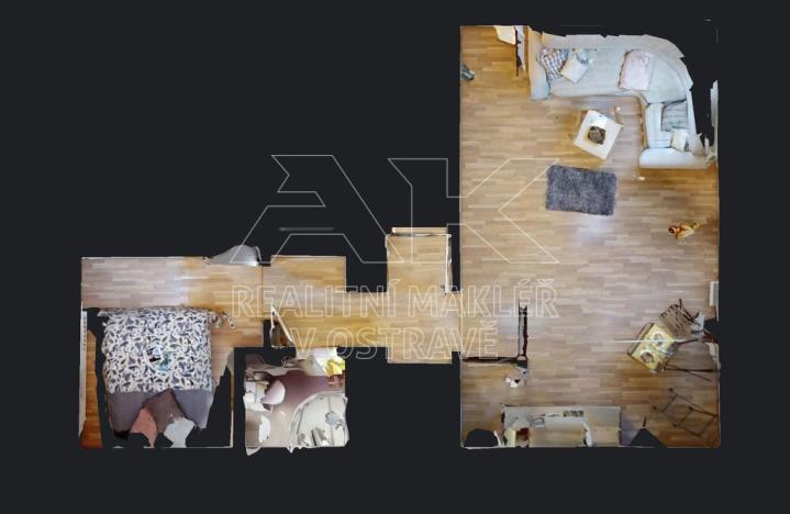 Pronájem bytu 2+kk, Ostrava - Moravská Ostrava, Jílová, 36 m2