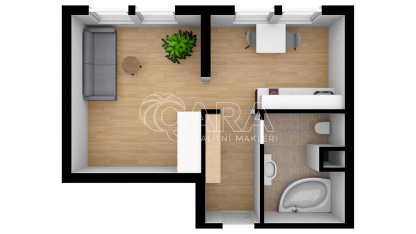 Pronájem bytu 1+1, Praha - Jinonice, Peroutkova, 32 m2