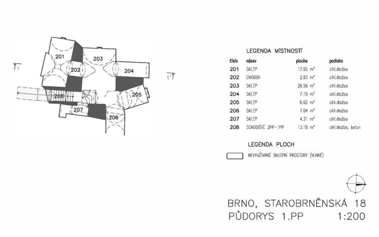 Pronájem komerční nemovitosti, Brno, Starobrněnská, 86 m2