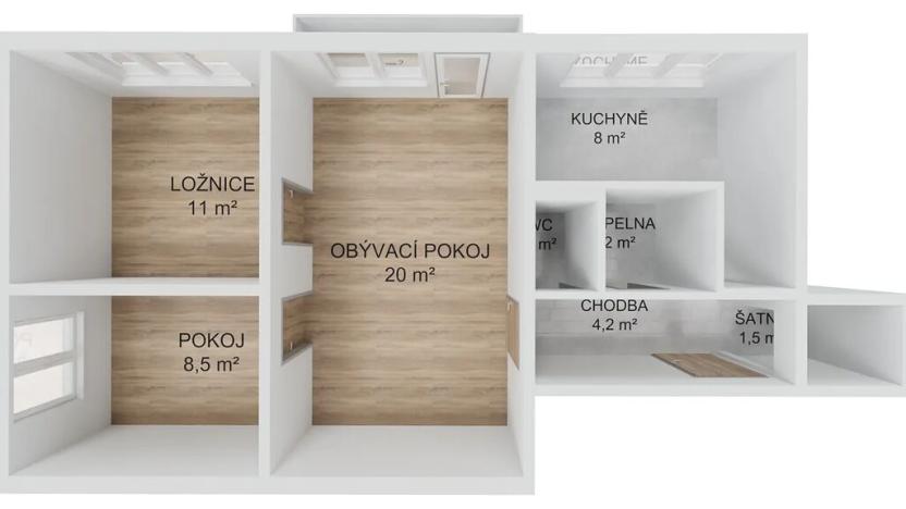 Prodej bytu 3+1, Zlín, Mlýnská, 61 m2