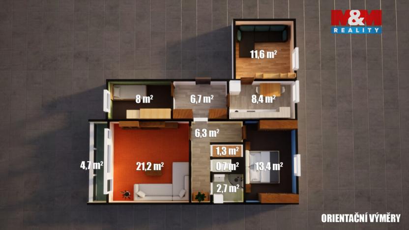 Prodej bytu 4+1, Teplice - Trnovany, Masarykova třída, 87 m2