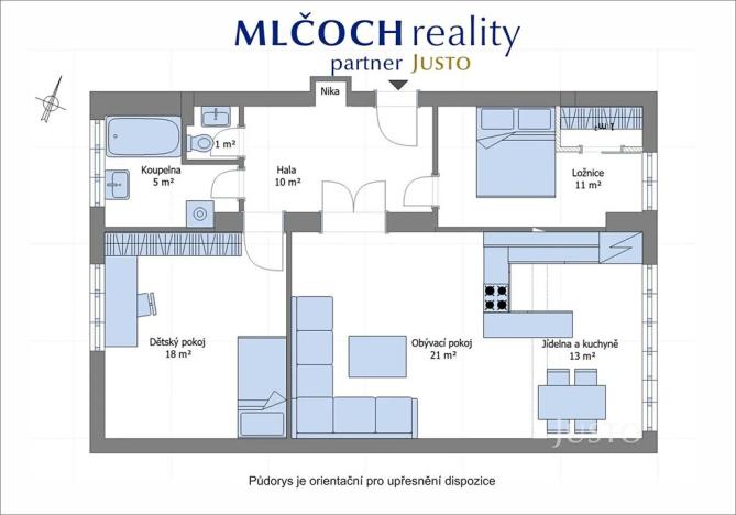 Pronájem bytu 3+kk, Brno, Tábor, 81 m2