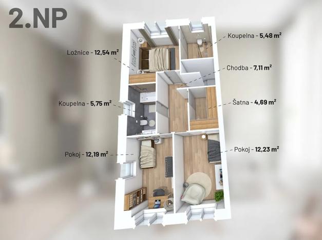 Prodej rodinného domu, Praha - Řepy, Otlíkovská, 125 m2