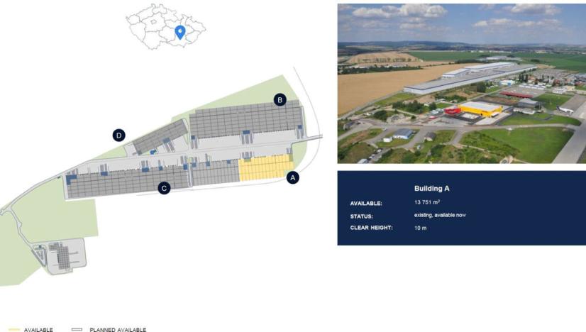 Pronájem skladu, Brno - Tuřany, Letiště Brno-Tuřany, 3500 m2