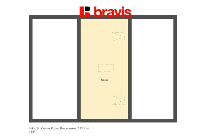 Prodej bytu 4+kk, Jinačovice, 113 m2