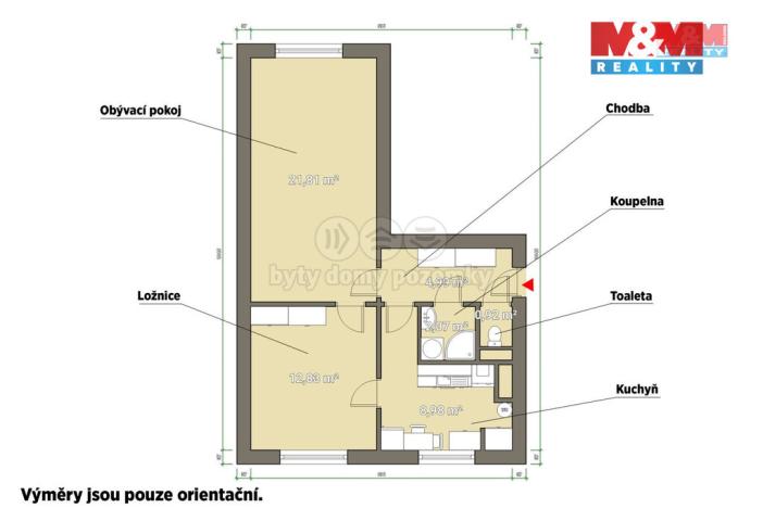 Pronájem bytu 2+1, Dýšina, K Chlumu, 50 m2