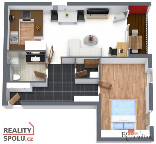 Pronájem bytu 2+kk, Chotěšov, Nová, 56 m2