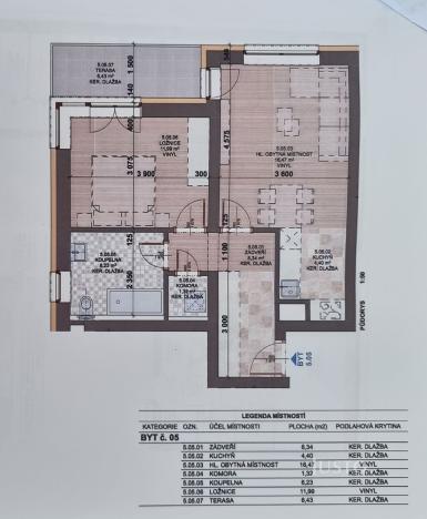 Pronájem bytu 2+kk, Uherské Hradiště, Jabloňová, 56 m2