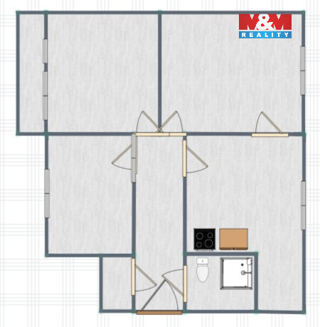 Pronájem bytu 3+1, Vamberk, Struha, 85 m2
