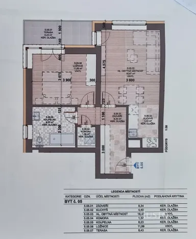 Pronájem bytu 2+kk, Uherské Hradiště, Jabloňová, 56 m2