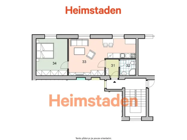 Pronájem bytu 2+kk, Havířov - Město, Jana Švermy, 45 m2