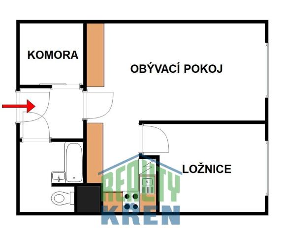 Prodej bytu 2+kk, Praha - Prosek, Prosecká, 41 m2