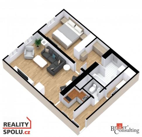 Prodej bytu 2+kk, Jablonec nad Nisou, Anenské náměstí, 50 m2