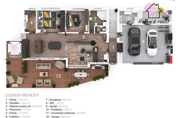 Prodej vily, Jesenice, Průhonická, 316 m2