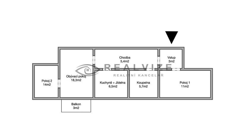 Pronájem bytu 3+1, České Budějovice, L. M. Pařízka, 66 m2